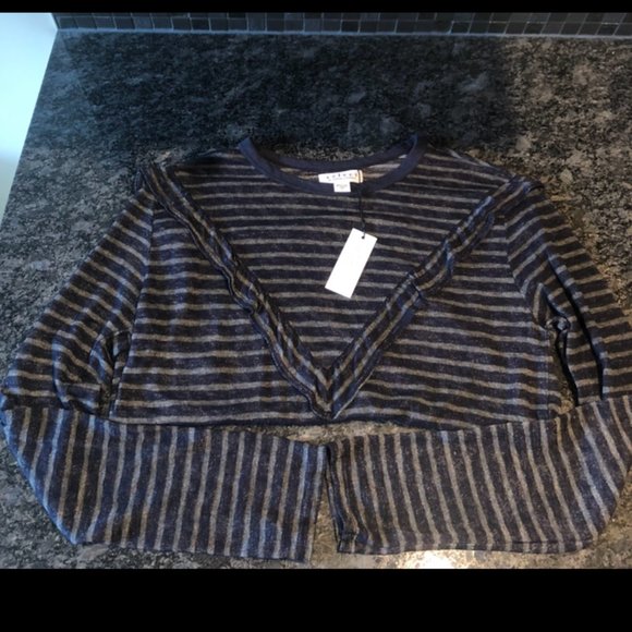 Velvet by Graham & Spencer Long Sleeve Striped Top - Picture 2 of 6